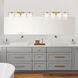 Cowen 4 Light 31 inch Brushed Gold Vanity Light Wall Light